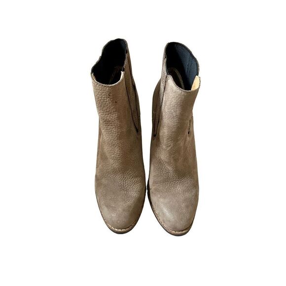 Lucky Brand Brindle Leather Heeled Maldeeve Ankle Booties sz 6 - Picture 4 of 12